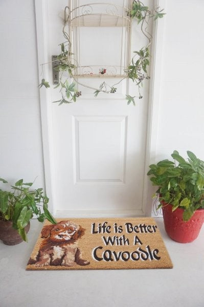 Doormat Life is Better Cavoodle