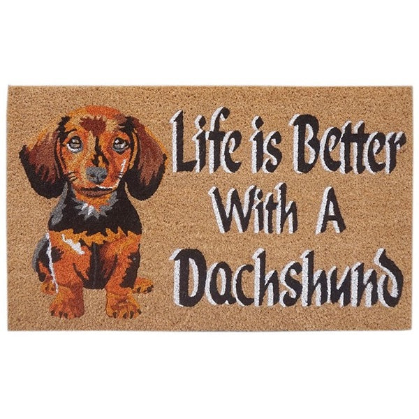 Doormat Life is Better Dachshund