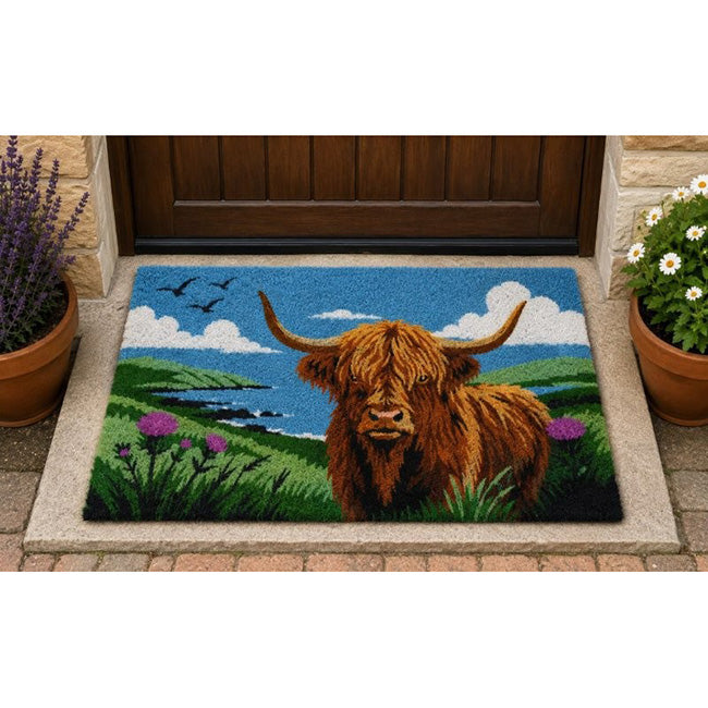 Doormat Highland Cow 45x75cm
