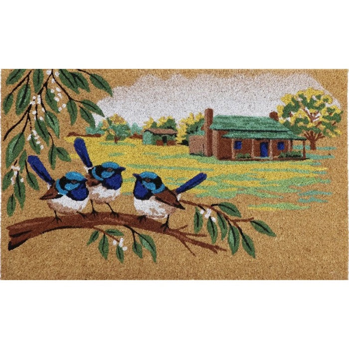 Doormat 3 Blue Wren