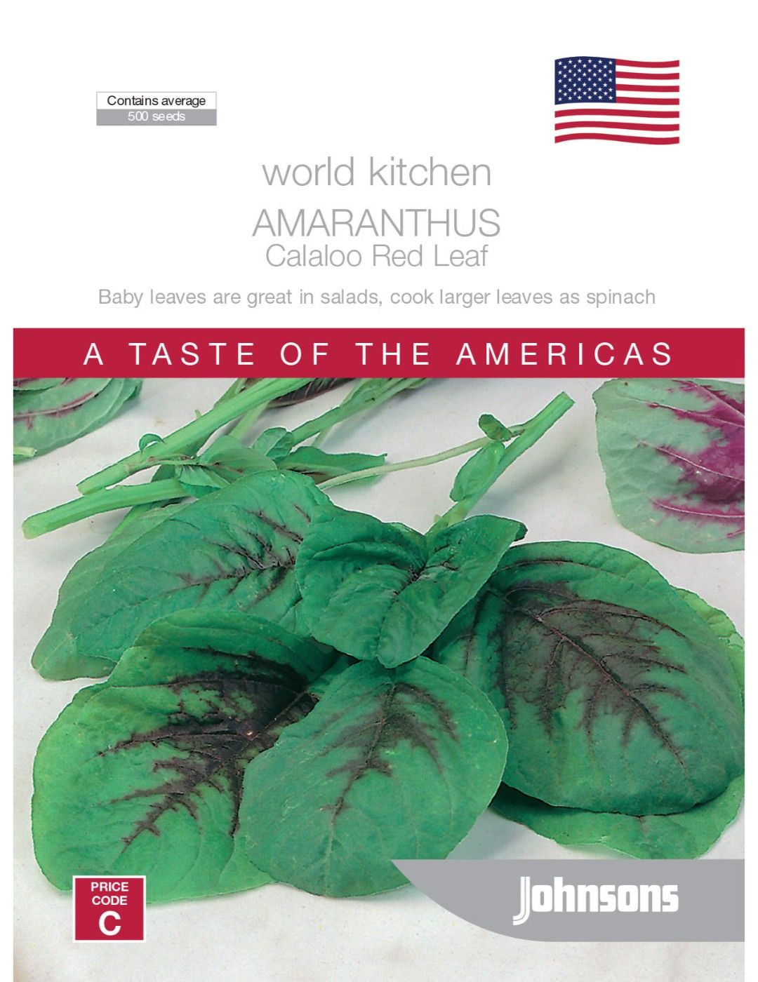 Amaranthus Calaloo Red Leaf Seed