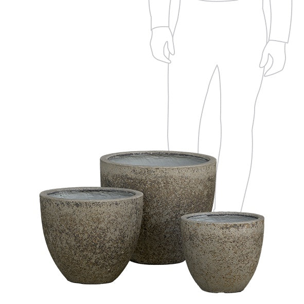 Metrolite Egg Pot Greystone