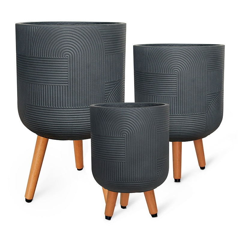 Astoria Tripod Planter Grey
