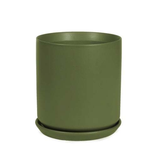 Cylinder Pot Dark Green