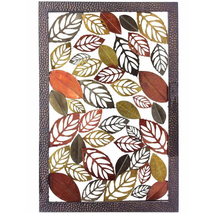 Leaves Wall Art Orange Extra Large
