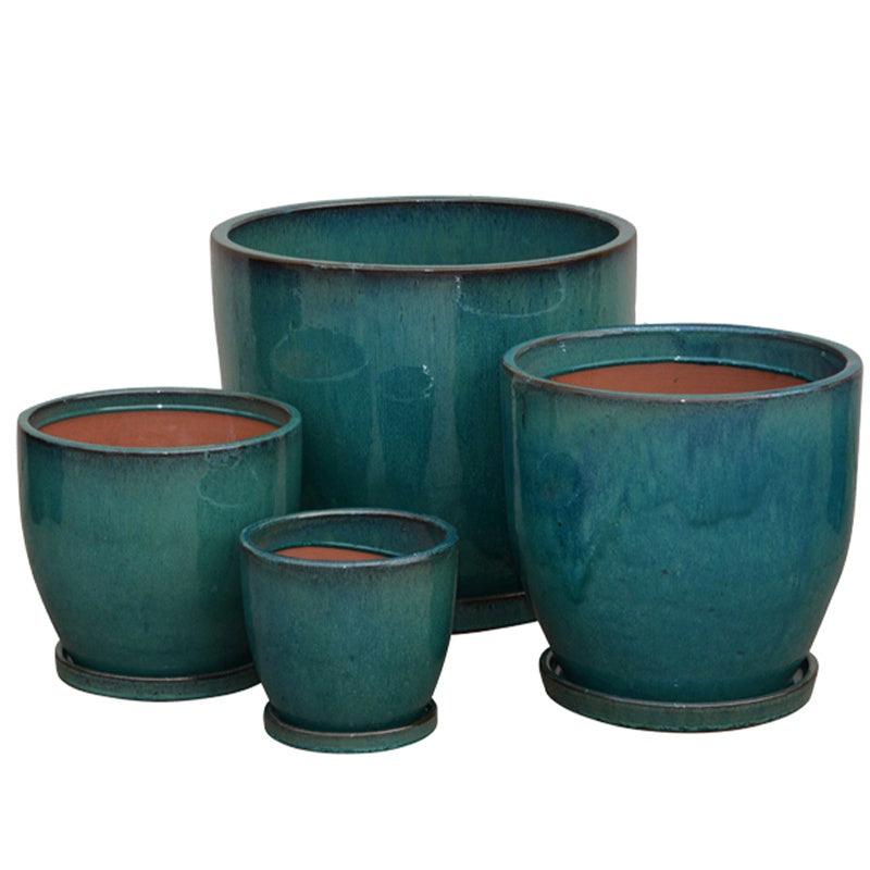 Egg Pot And Saucer Aqua