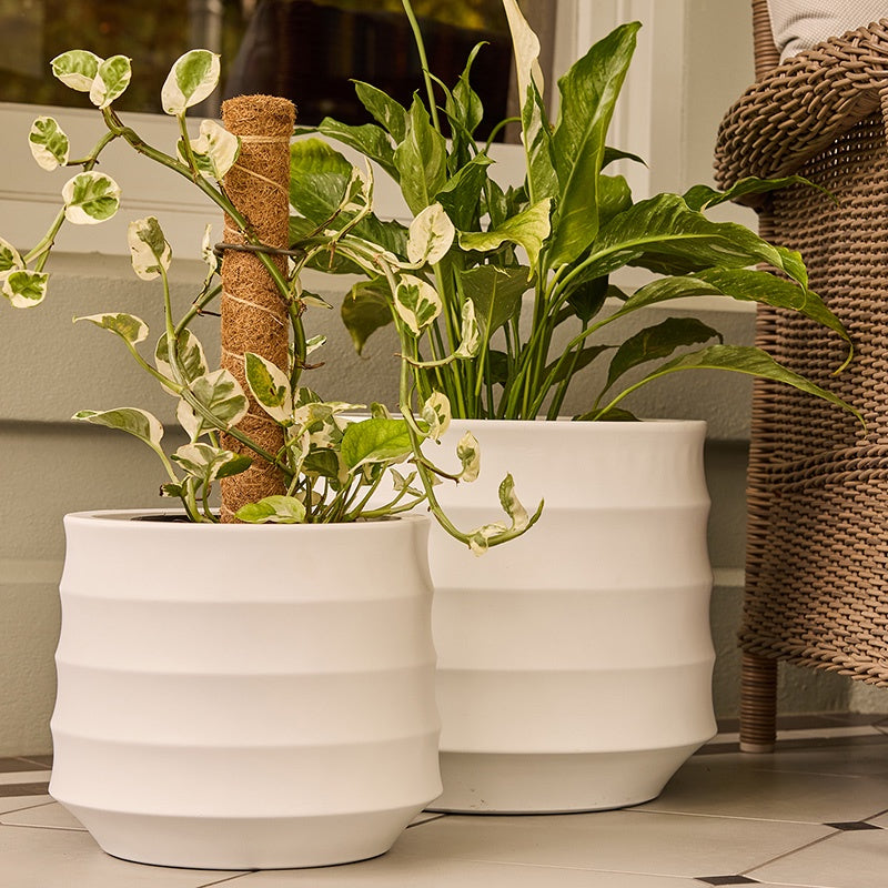 Ellipse Round Pot White