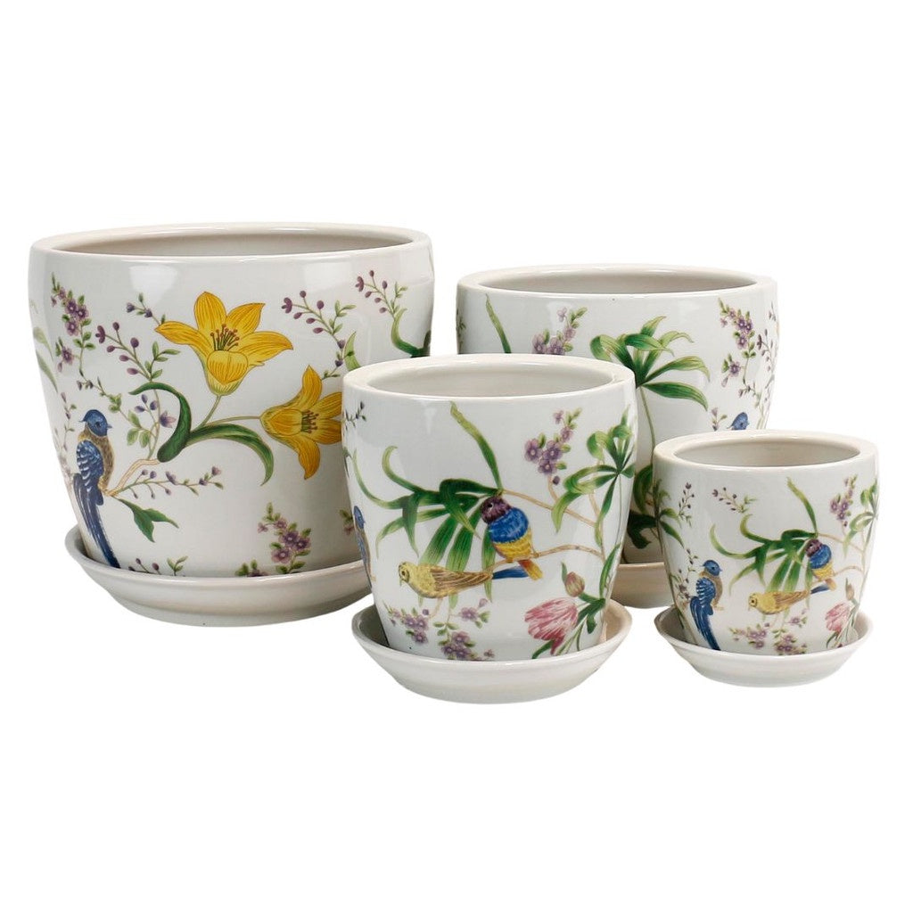 Floral Birds Planter