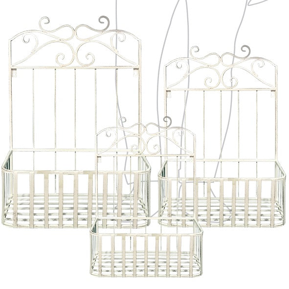 Wall Basket Whale White