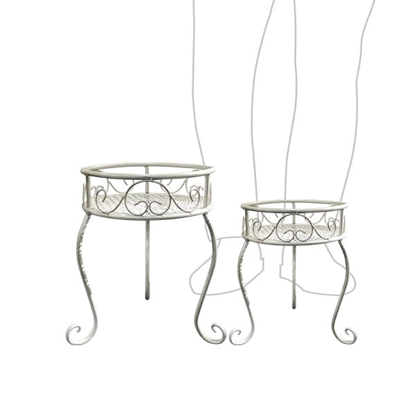 Pot Stand Round White