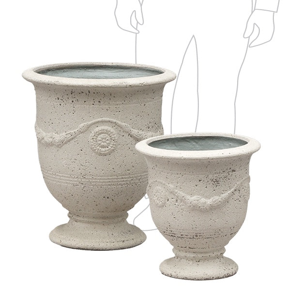 Metrolite Anduze Urn Ivory Stone
