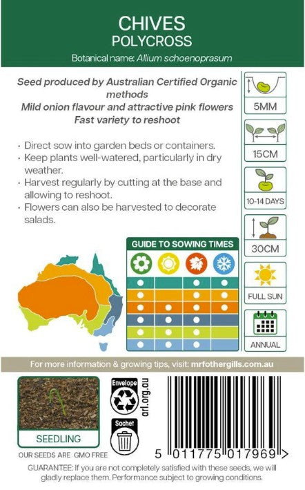 Chives Polycross Organic Seeds