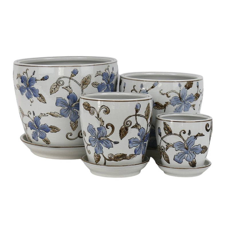 Blue Hibiscus Planter