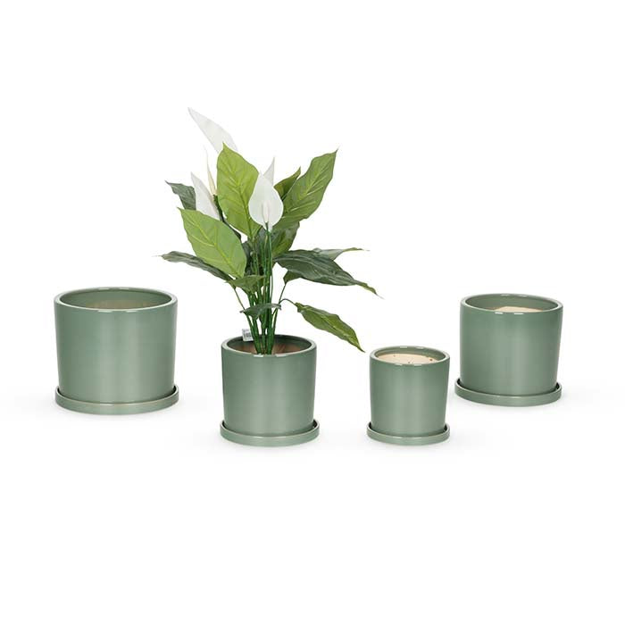 Pot Cylindrical Olive