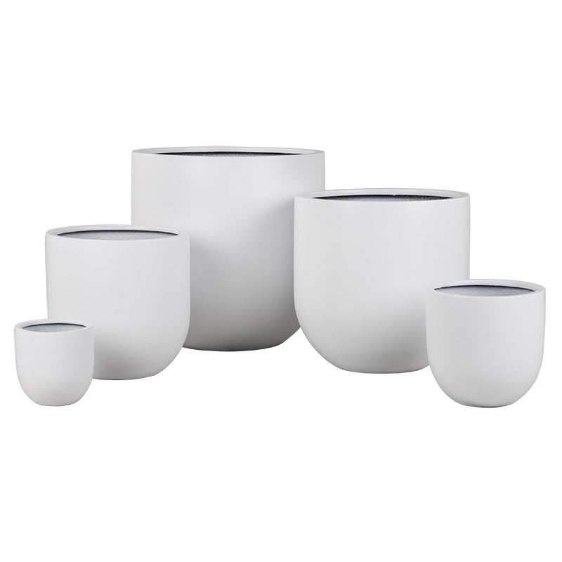 Satine Egg Pot White