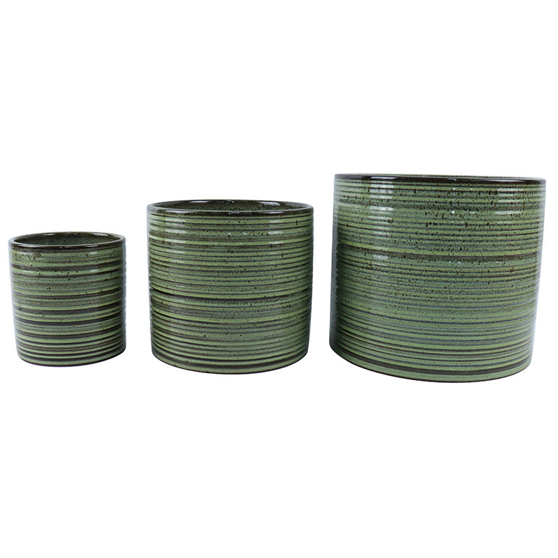 Suri Cylinder Pot Green
