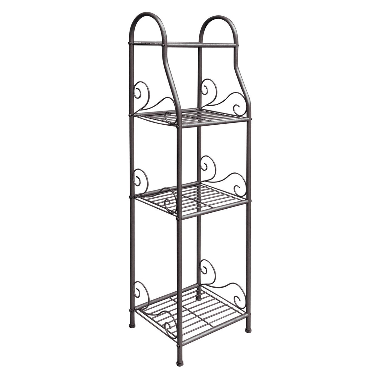 Plant Stand 4 Shelf Narrow Hammertone Finish