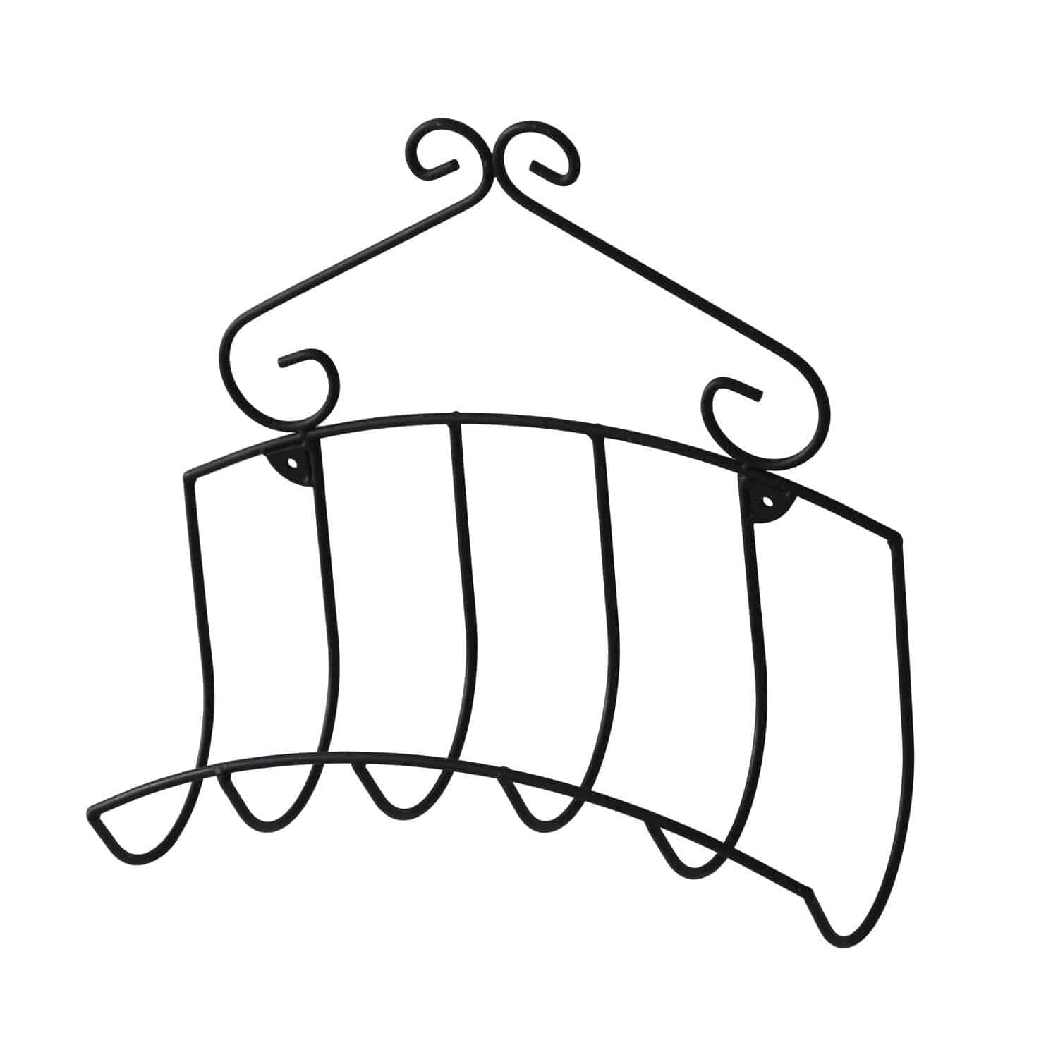 Large Wall Hose Holder 40cm Black