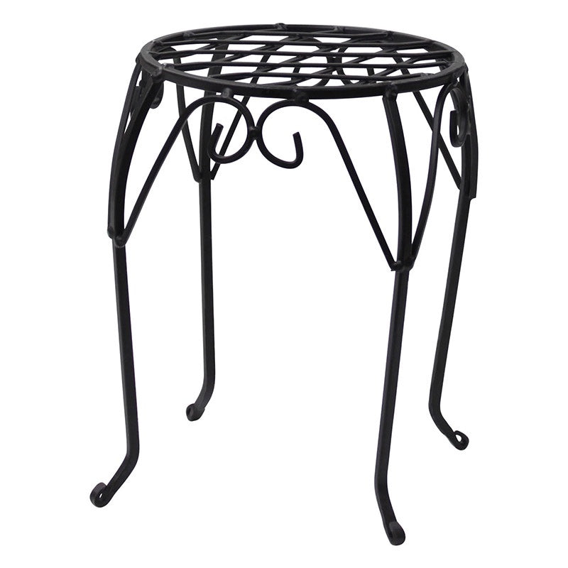 Flower Stool Roma Round Black