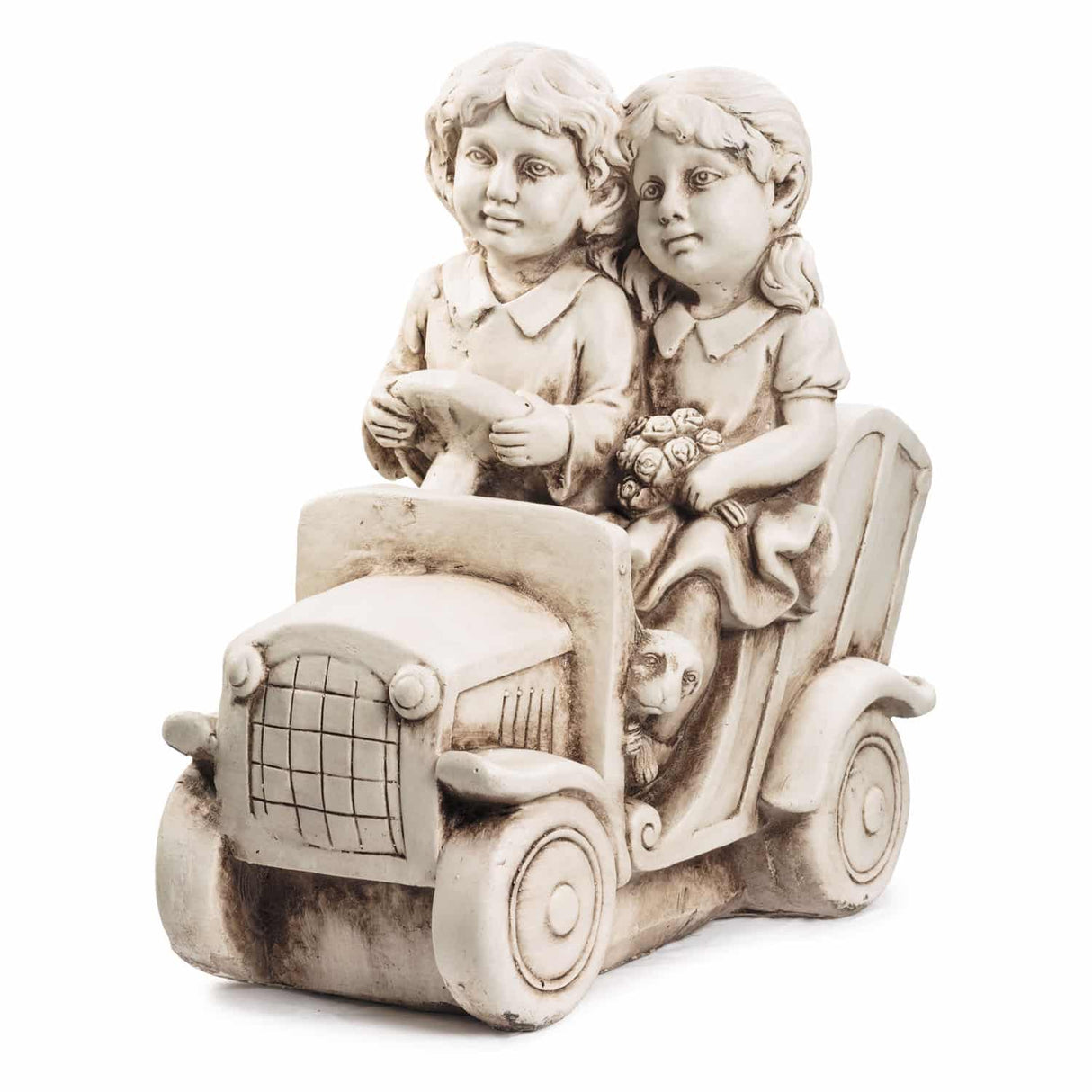 Figurine Boy And Girl Driving