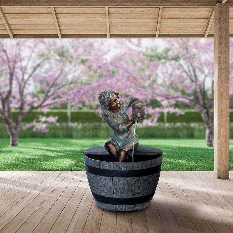 Girl Watering Feature