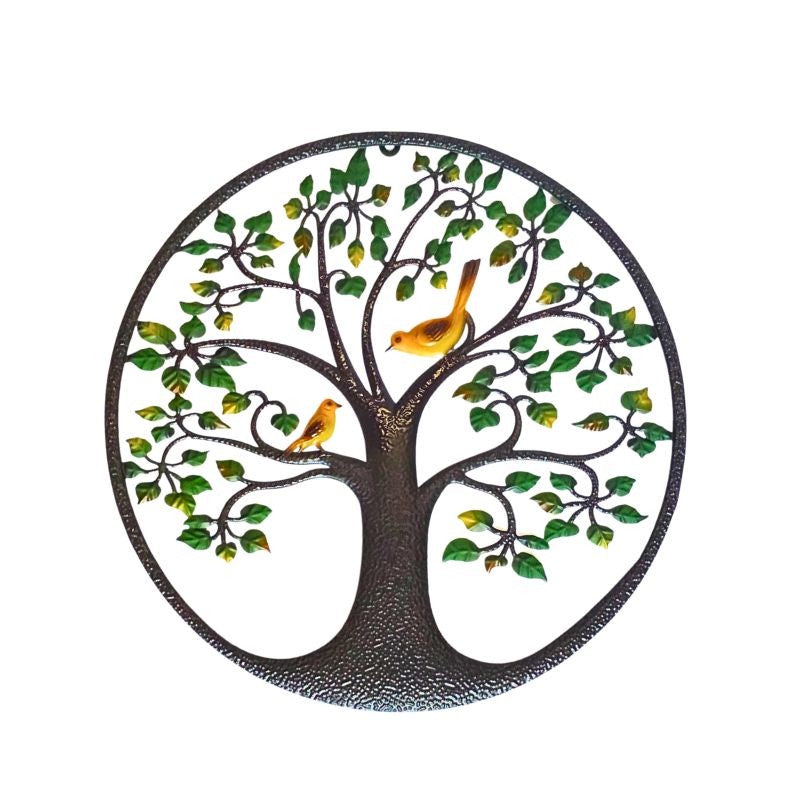 Tree Of Life With Two Yellow Birds Wall Art