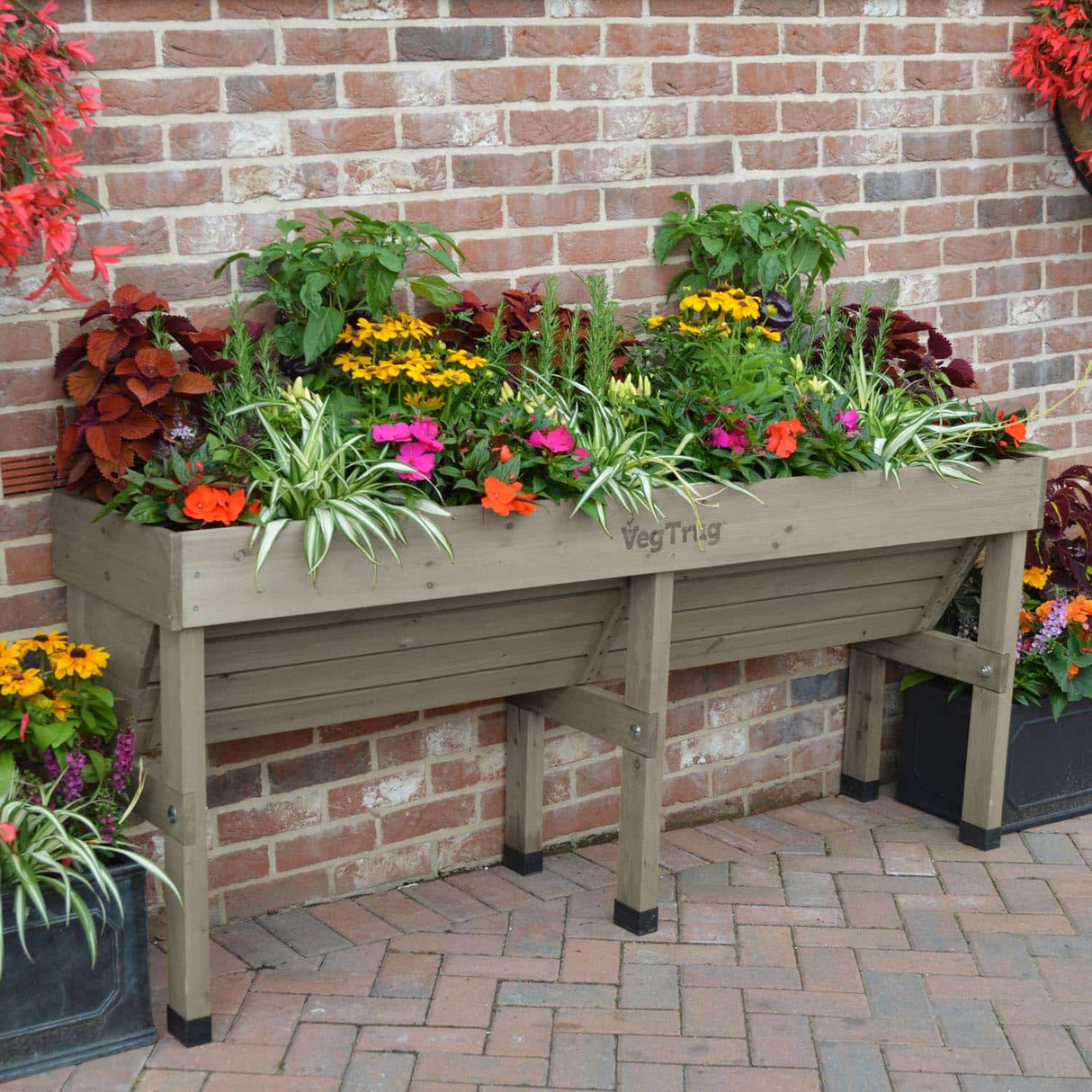 VegTrug Wall Hugger Medium 1.8m Grey Wash