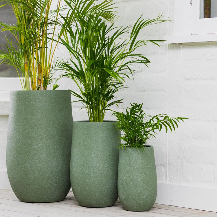 Vellum Tall U Pot Green