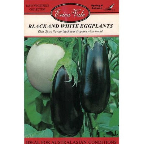 Eggplant Black & White Seeds