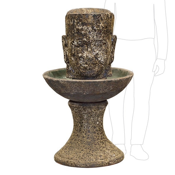 Fountain Buddha With Stand Pompeii White
