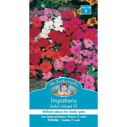 Impatiens Safari Mixed F2 Seeds