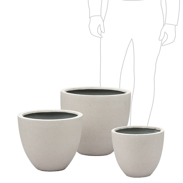 Metrolite Egg Pot White Sand