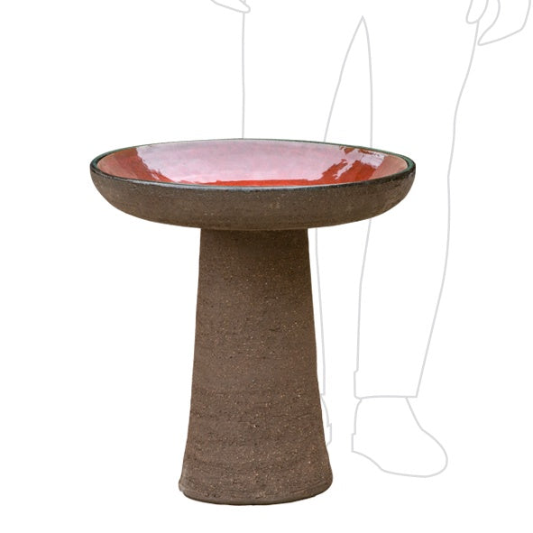 Mondo Bird Bath Graphite Red Wine