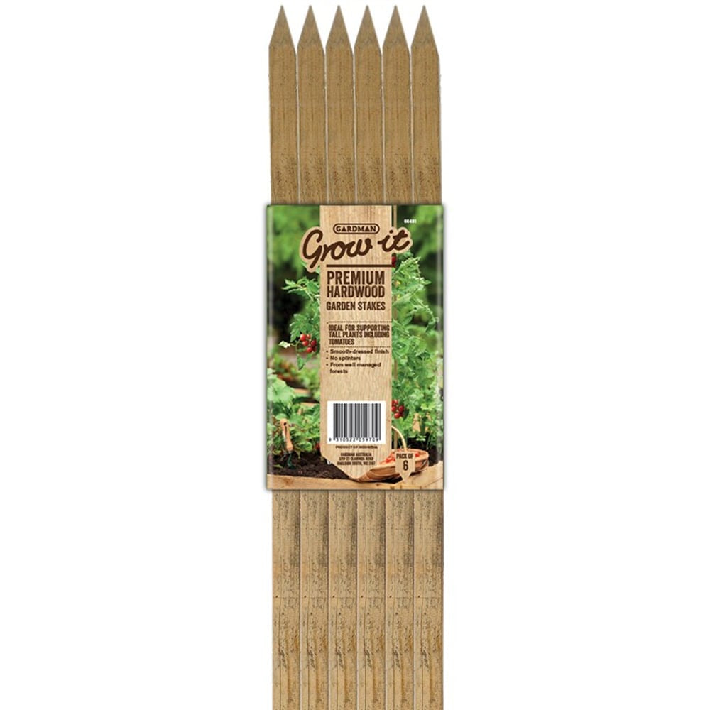 Premium Hardwood Stakes - 6 Pack