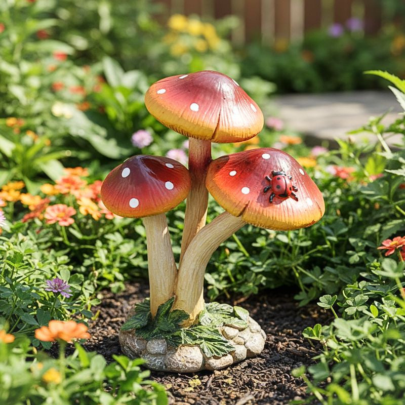 Resin Triple Mushrooms
