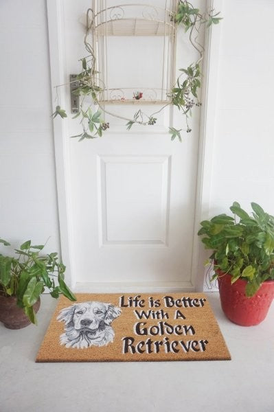 Doormat Life is Better Retriever