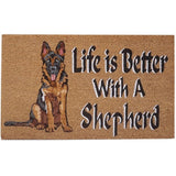 Doormat Life is Better Shepherd