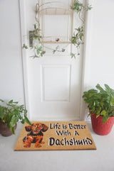 Doormat Life is Better Dachshund