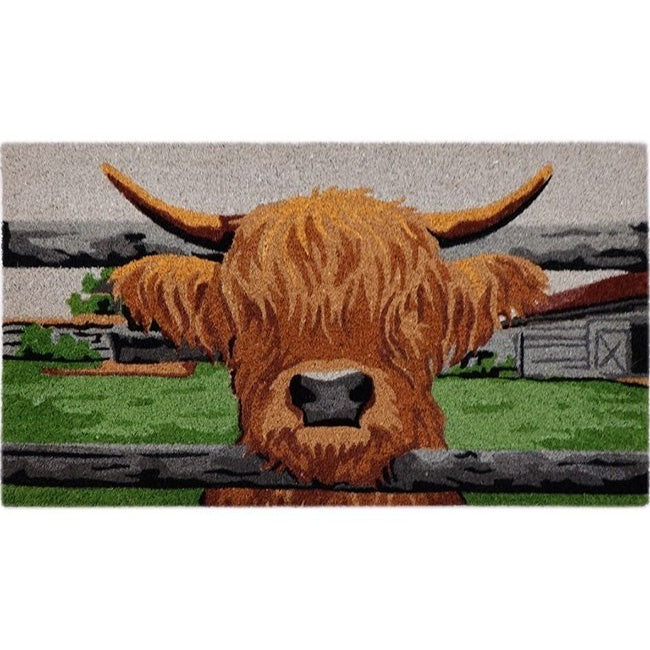 Doormat Animal Highland Cow