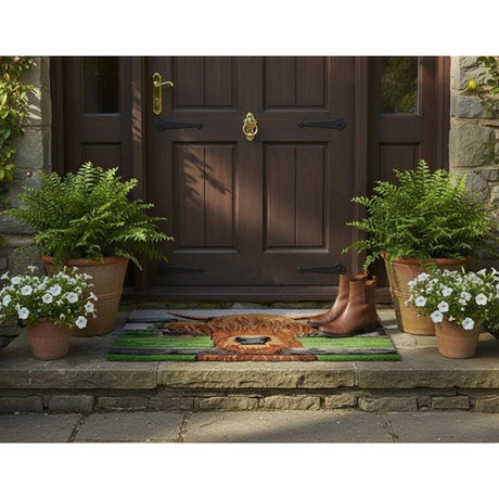 Doormat Animal Highland Cow