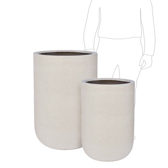 Metrolite Tall U Pot - White Sand