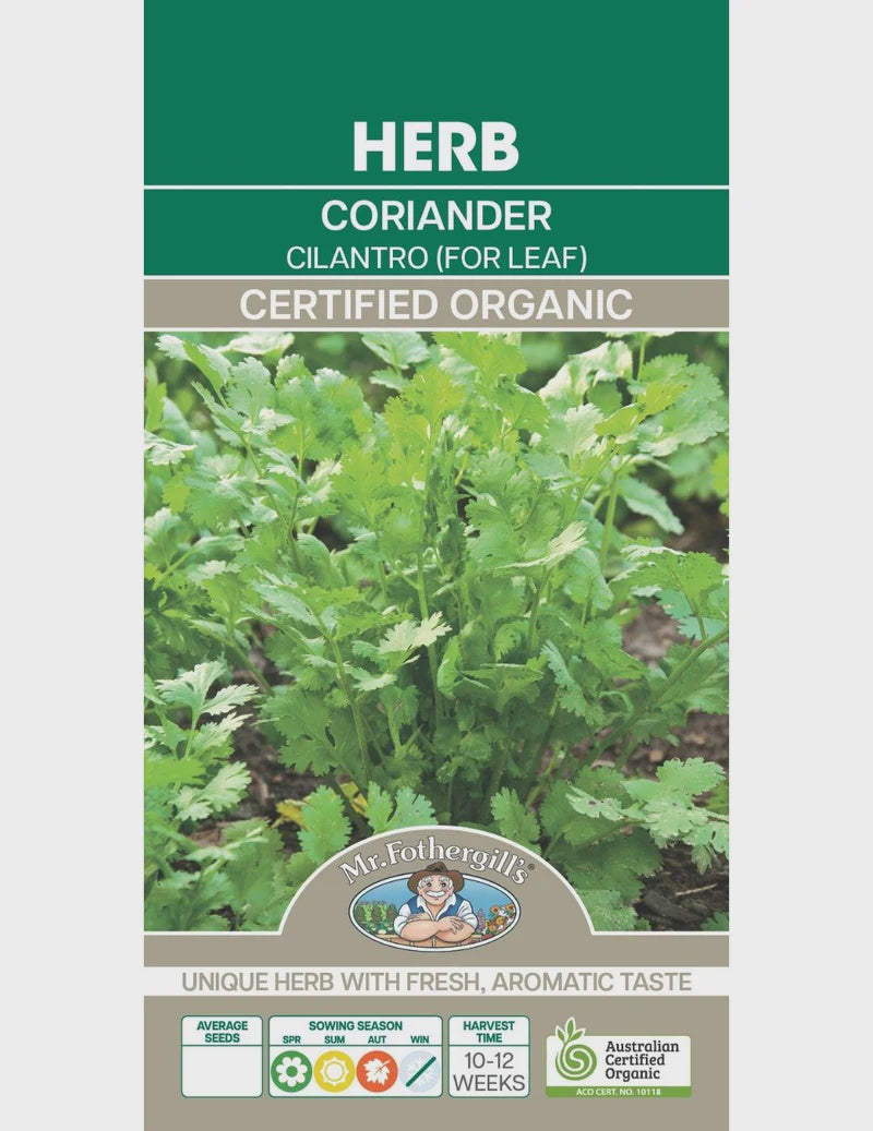 Coriander For Leaf Organic Seeds