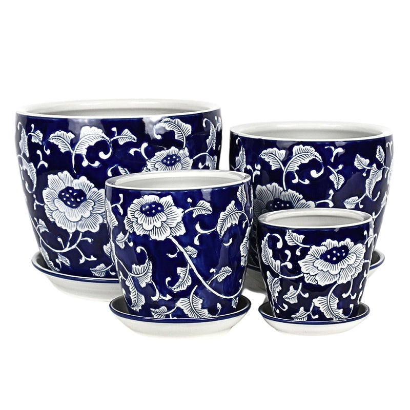 Indigo Blossom Planter