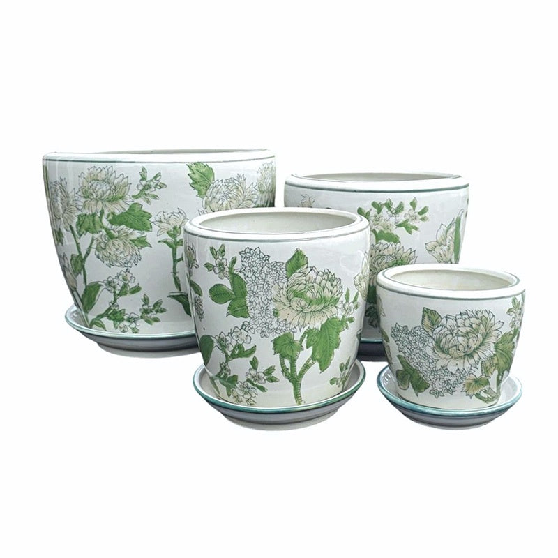 Green Fleur Planter