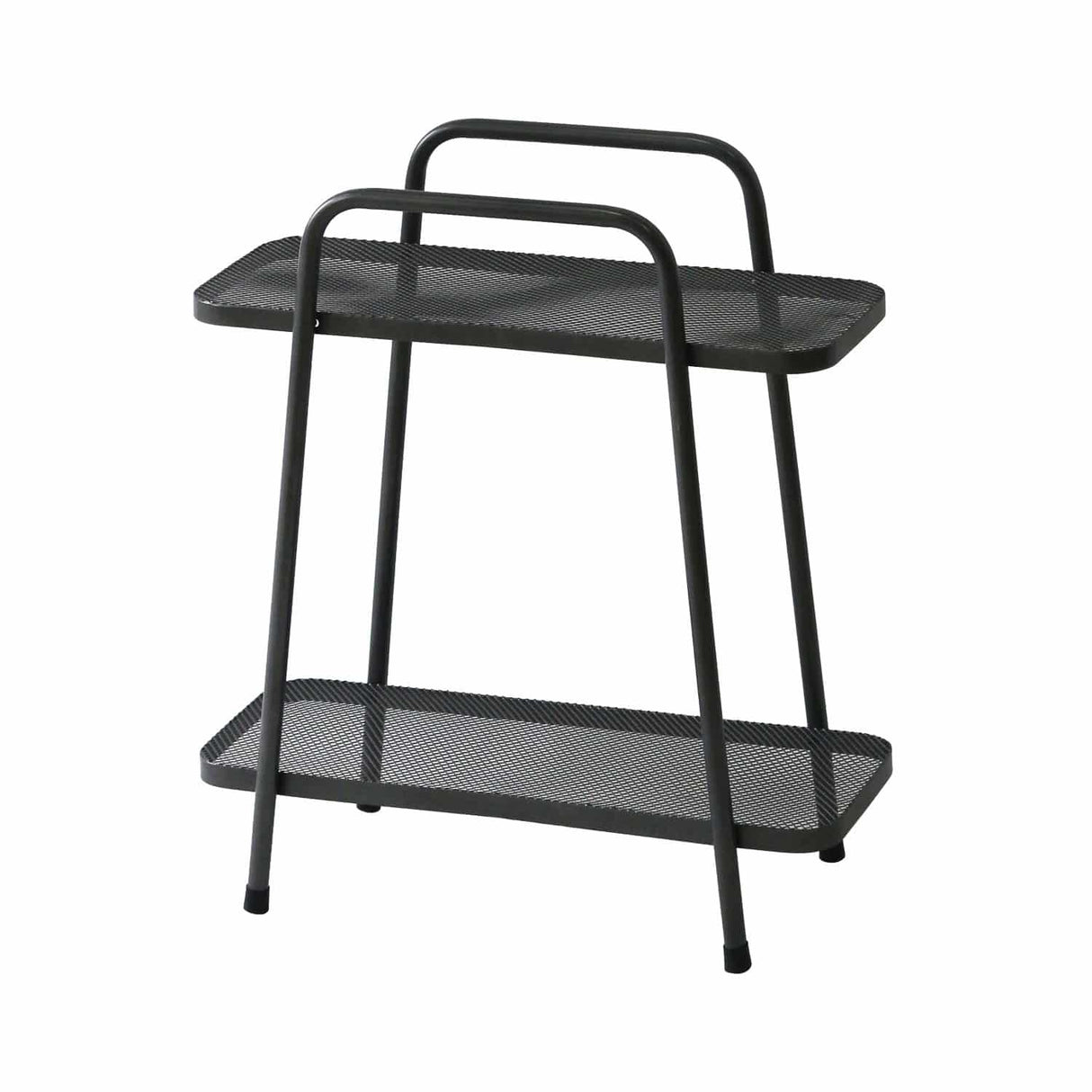 Plant Stand 2 Shelf Silver Grey