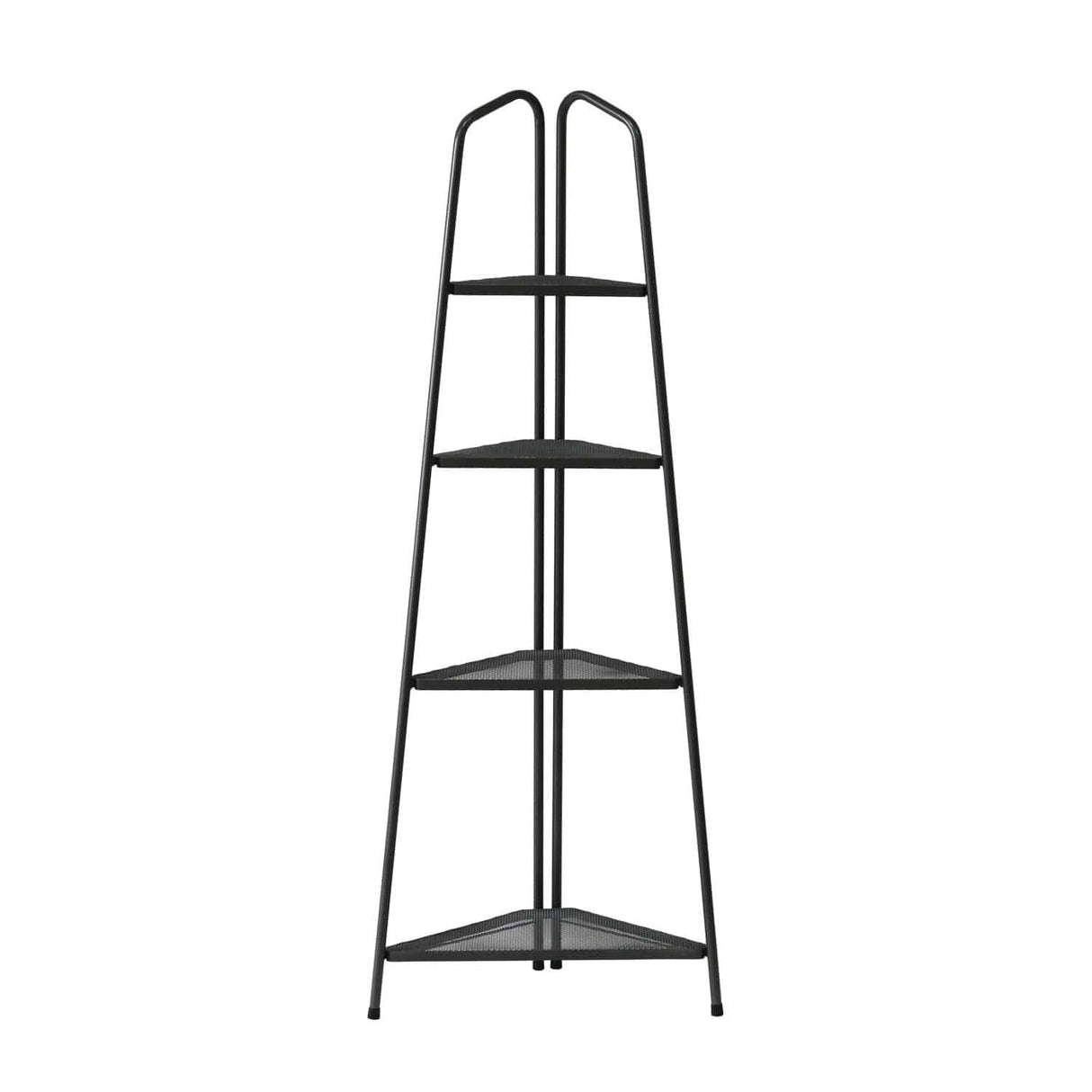 Plant Stand Modern Corner 4 Shelf Tall Silver Grey