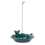 Bird Feeder Hanging Round Glazed