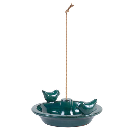 Bird Feeder Hanging Round Glazed