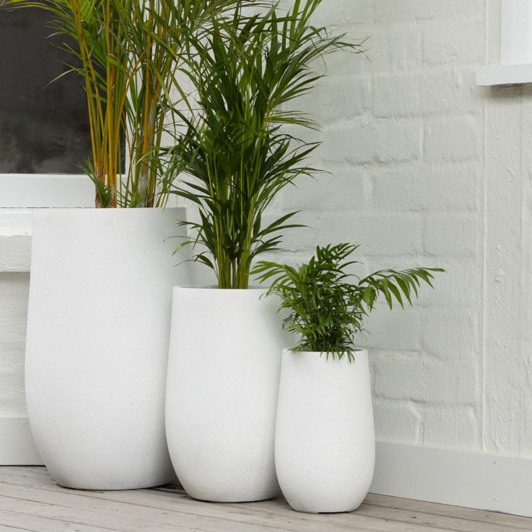 Vellum Tall U Pot White