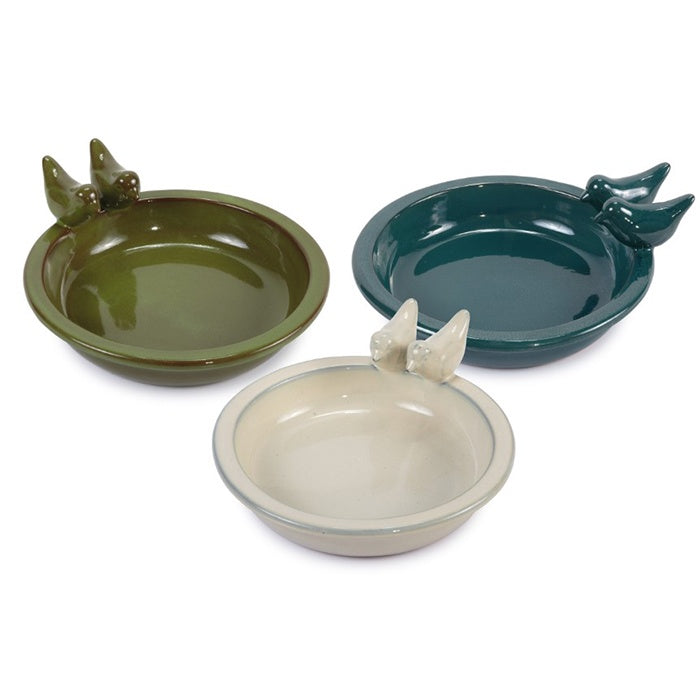 Bird Feeder Round Glazed